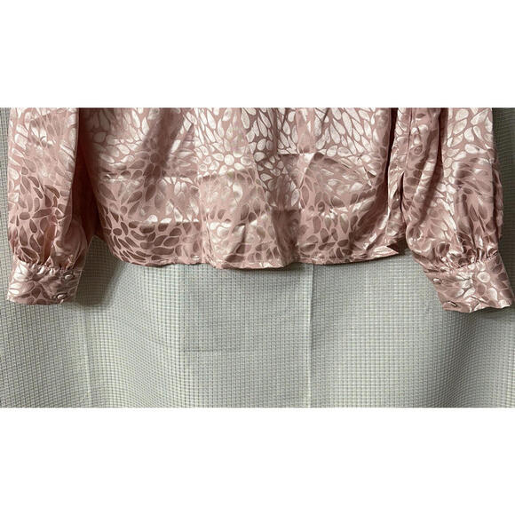 NWT Y.A.S Womens Long Sleeve Pink Button Front‎ Top Blouse Shirt Size XL - Picture 11 of 12